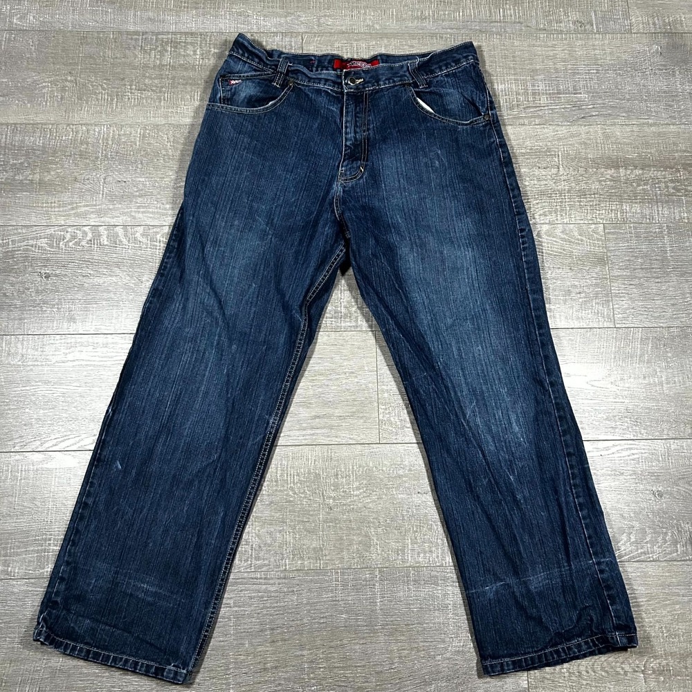 VTG Y2K Mecca Baggy Jeans Men's 38Wx31L Blue Denim Baggy Hip Hop 5-Pockets